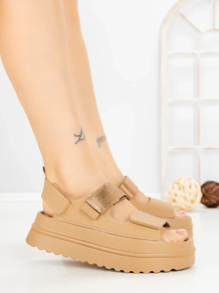 Sandale Dama cu Platforma JM576 KHAKI | ANNALISE