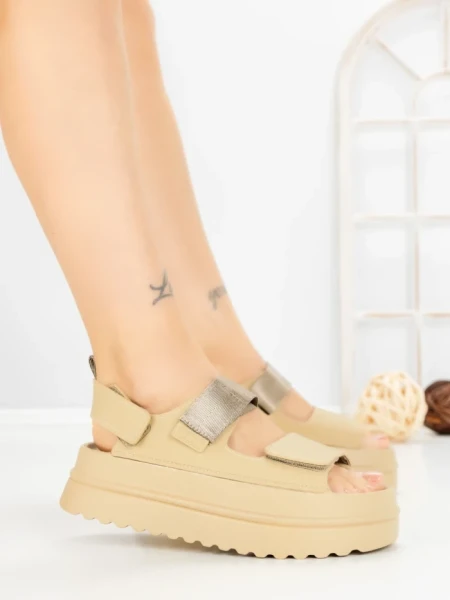 Sandale Dama cu Platforma JM576 GREEN | ANNALISE