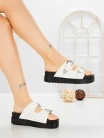 Papuci Dama cu Talpa Joasa 98-150 WHITE | VIVIRICH