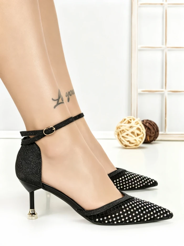 Pantofi Stiletto 588-162 BLACK | CHERIE