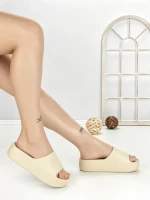Papuci Dama cu Platforma LU019 BEIGE | GOWIN