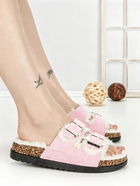 Papuci Dama cu Talpa Joasa WSL-200 PINK | STEPHAN