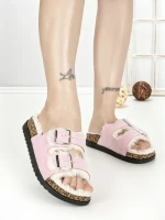 Papuci Dama cu Talpa Joasa WSL-200 PINK | STEPHAN