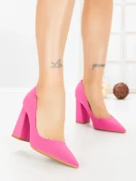 Pantofi cu Toc Gros G60-10 FUCSIA | FESTISIMO