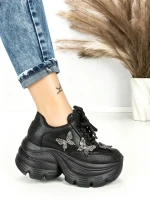Pantofi Sport Dama cu Platforma 3617 BLACK | MEI