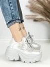 Pantofi Sport Dama cu Platforma 3617 SILVER | MEI
