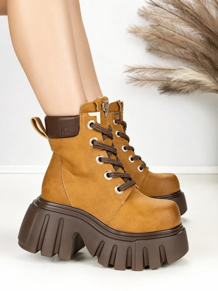Ghete Dama cu Platforma 0017-39S YELLOW | MEI