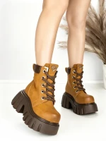Ghete Dama cu Platforma 0017-39S YELLOW | MEI