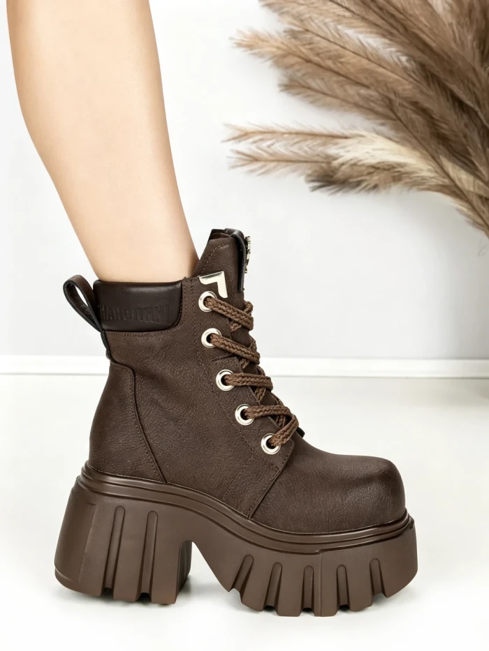 Ghete Dama cu Platforma 0017-39S BROWN | MEI