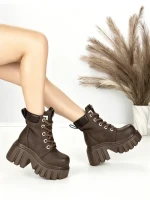 Ghete Dama cu Platforma 0017-39S BROWN | MEI