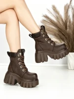 Ghete Dama cu Platforma 0017-39S BROWN | MEI