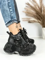 Ghete Dama cu Platforma 8580-2 BLACK | MEI