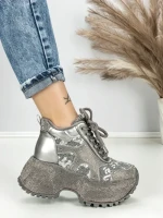 Ghete Dama cu Platforma 8580-2 GREY | MEI