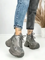 Ghete Dama cu Platforma 8580-2 GREY | MEI