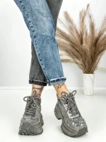 Ghete Dama cu Platforma 8580-2 GREY | MEI