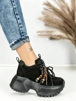 Pantofi Sport Dama cu Platforma 6581-1 BLACK | MEI