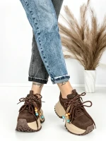 Pantofi Sport Dama cu Platforma 6581-1 BROWN | MEI