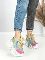 Pantofi Sport Dama cu Platforma 3605-7 COLORFUL | MEI