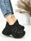 Pantofi Sport Dama cu Platforma 3603-2 BLACK | MEI