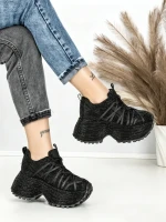 Pantofi Sport Dama cu Platforma 3603-2 BLACK | MEI