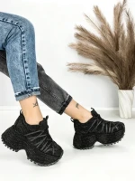 Pantofi Sport Dama cu Platforma 3603-2 BLACK | MEI