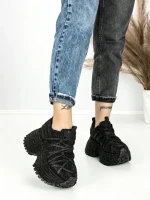 Pantofi Sport Dama cu Platforma 3603-2 BLACK | MEI