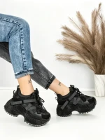 Pantofi Sport Dama cu Platforma 6580-7 BLACK | MEI