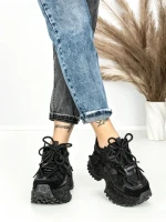 Pantofi Sport Dama cu Platforma 6580-7 BLACK | MEI