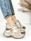 Pantofi Sport Dama cu Platforma 6580-7 APRICOT | MEI