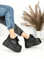 Pantofi Sport Dama cu Platforma 6208-52 BLACK | MEI