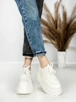Pantofi Sport Dama cu Platforma 6208-52 WHITE | MEI