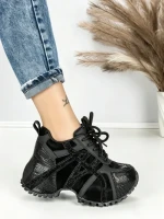 Pantofi Sport Dama cu Platforma 3602 BLACK | MEI