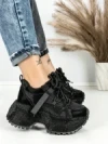 Pantofi Sport Dama cu Platforma 6580-8 BLACK | MEI