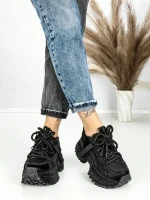 Pantofi Sport Dama cu Platforma 6580-8 BLACK | MEI