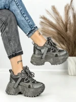 Pantofi Sport Dama cu Platforma 6580-8 GREY | MEI