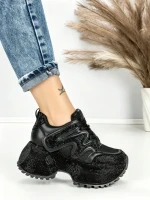 Pantofi Sport Dama cu Platforma 6580-2 BLACK | MEI