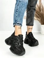 Pantofi Sport Dama cu Platforma 6580-2 BLACK | MEI