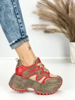 Pantofi Sport Dama cu Platforma 6580-2 RED | MEI