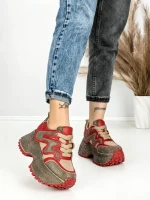 Pantofi Sport Dama cu Platforma 6580-2 RED | MEI