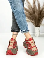 Pantofi Sport Dama cu Platforma 6580-2 RED | MEI