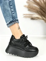 Pantofi Sport Dama cu Platforma 3570 BLACK | MEI