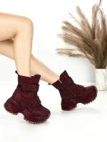 Ghete Dama cu Platforma 8580-6 WINERED | MEI