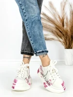 Pantofi Sport Dama din piele naturala 719-3 PINK | PANTOFUL