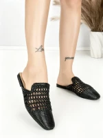Papuci Dama cu Talpa Joasa QQ-229 BLACK | STEPHAN