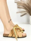 Papuci Dama cu Talpa Joasa BE-1060 BEIGE | BEUE SHOES