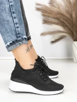 Pantofi Sport Dama cu Platforma P38 BLACK-WHITE | EMAS