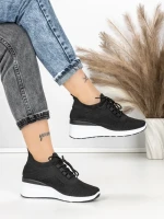 Pantofi Sport Dama cu Platforma P38 BLACK-WHITE | EMAS