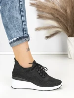 Pantofi Sport Dama cu Platforma P38 BLACK-WHITE | EMAS