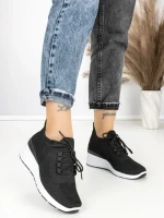 Pantofi Sport Dama cu Platforma P38 BLACK-WHITE | EMAS