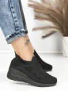 Pantofi Sport Dama cu Platforma R-276 ALL BLACK | EMAS